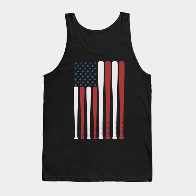 Baseball American Flag Gift Baseball Usa Gift Tank Top by mommyshirts